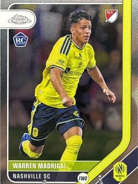Topps Chrome Nashville SC Warren Madrigal Rookie Soccer Trading Card